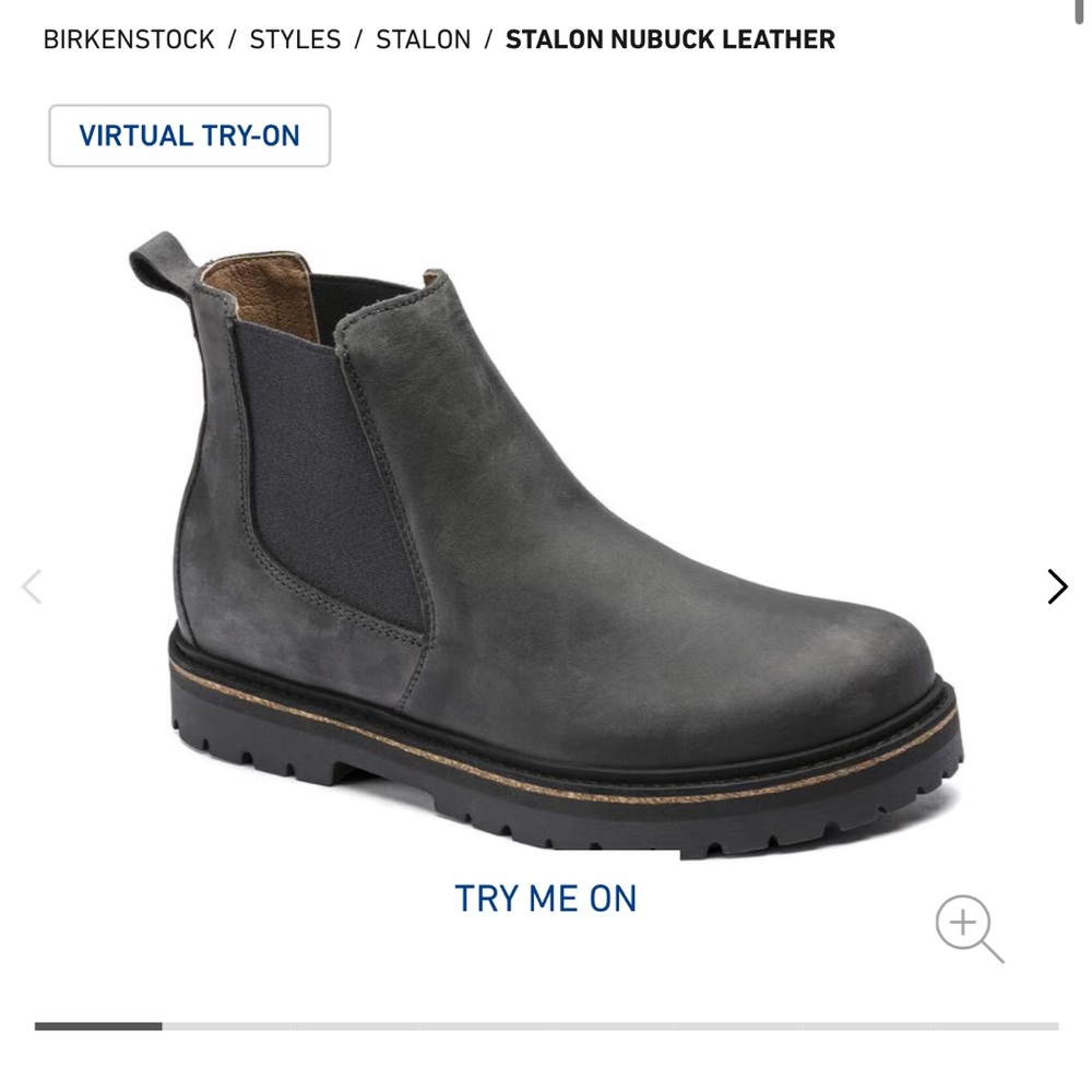 NWOT Birkenstock Stalon Nubuck Leather Boots Women’s 37 in Graphite